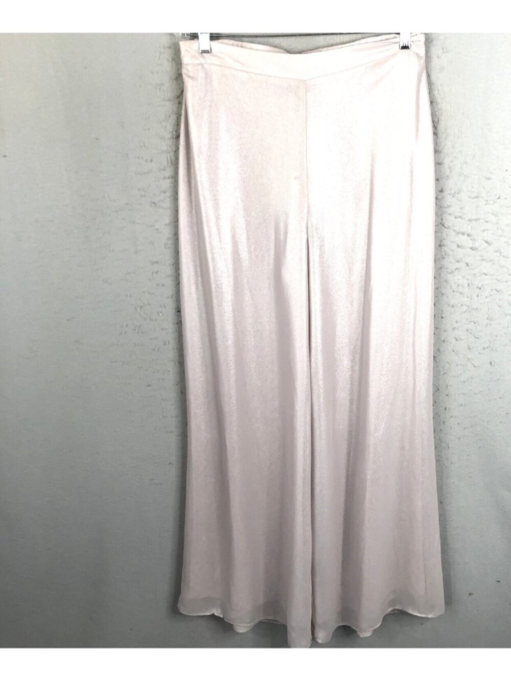 Joseph Ribkoff Pants Womens 10 Silver Metallic Wide Leg Shimmer Formal NEW